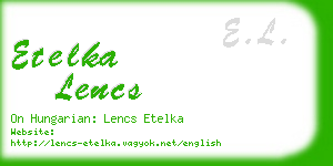 etelka lencs business card